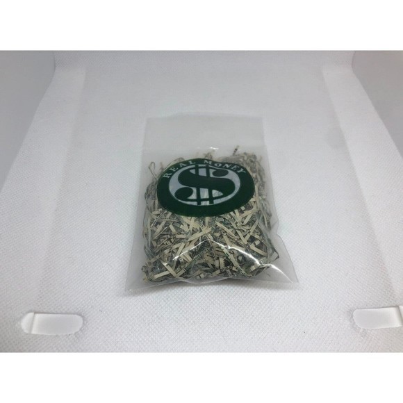 Shredded CASH Money Genuine Currency Bag Prank Bag Gift Grass Like Shreds - Picture 1 of 3